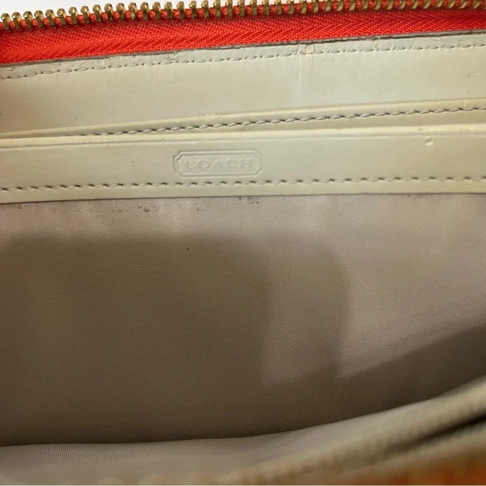 Coach Ashley Orange Leather Wallet